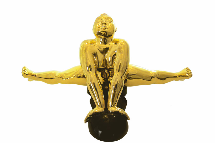 Sculpture sumo bronze  - Meditation - Irina Daylene