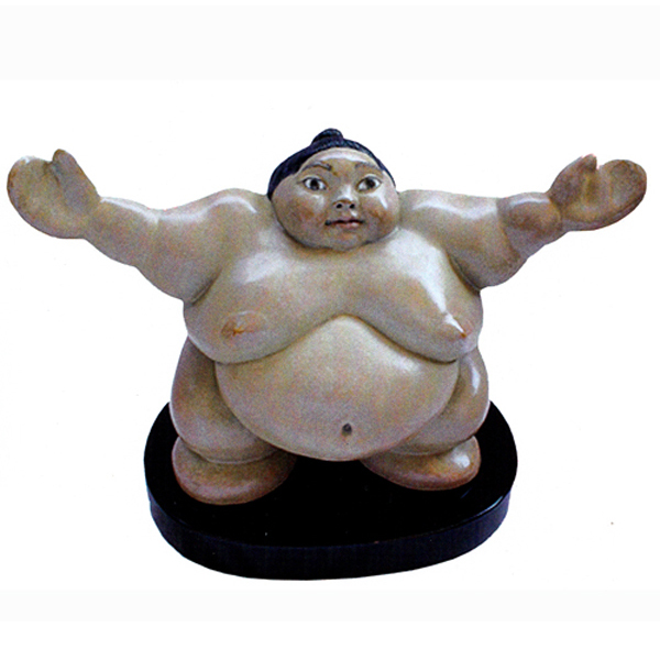 Sculpture sumo bronze - Bring it On - Irina Daylene
