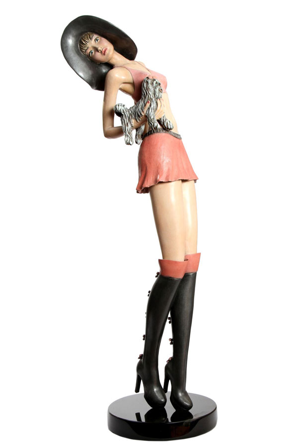 Contemporary Bronze sculpture - Southern California Girl - Irina Daylene